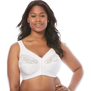 Comfort Choice Easy Enhancer Front Close Wireless Bra In White Size 40DDD New